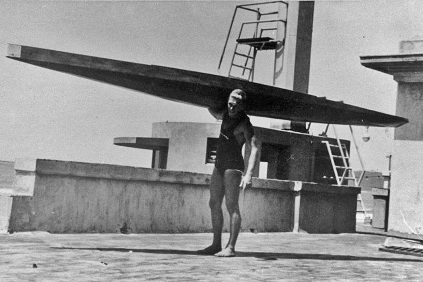 Person with surfboard