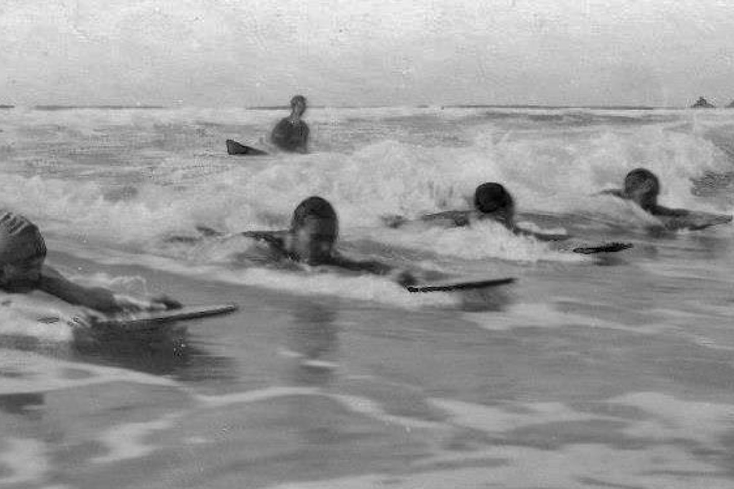 Children surfing