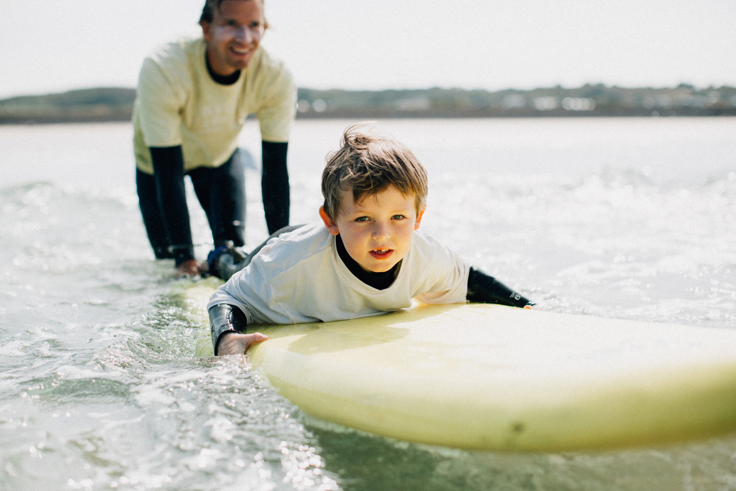 Child on surfboard