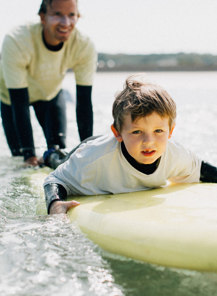 Child on surfboard