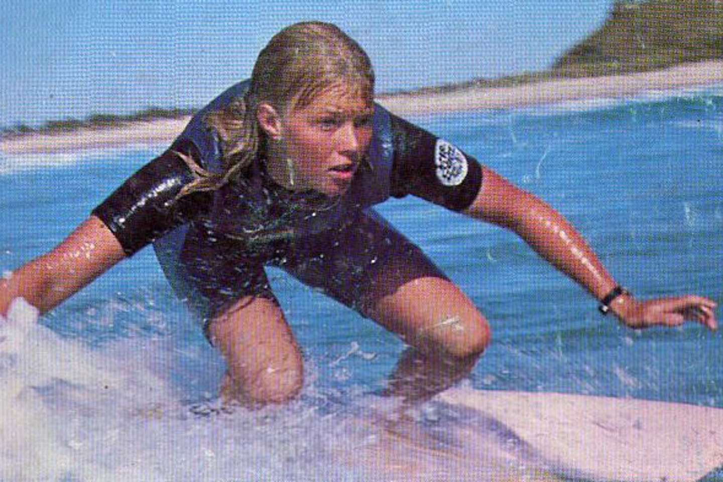 Girl surfboarding